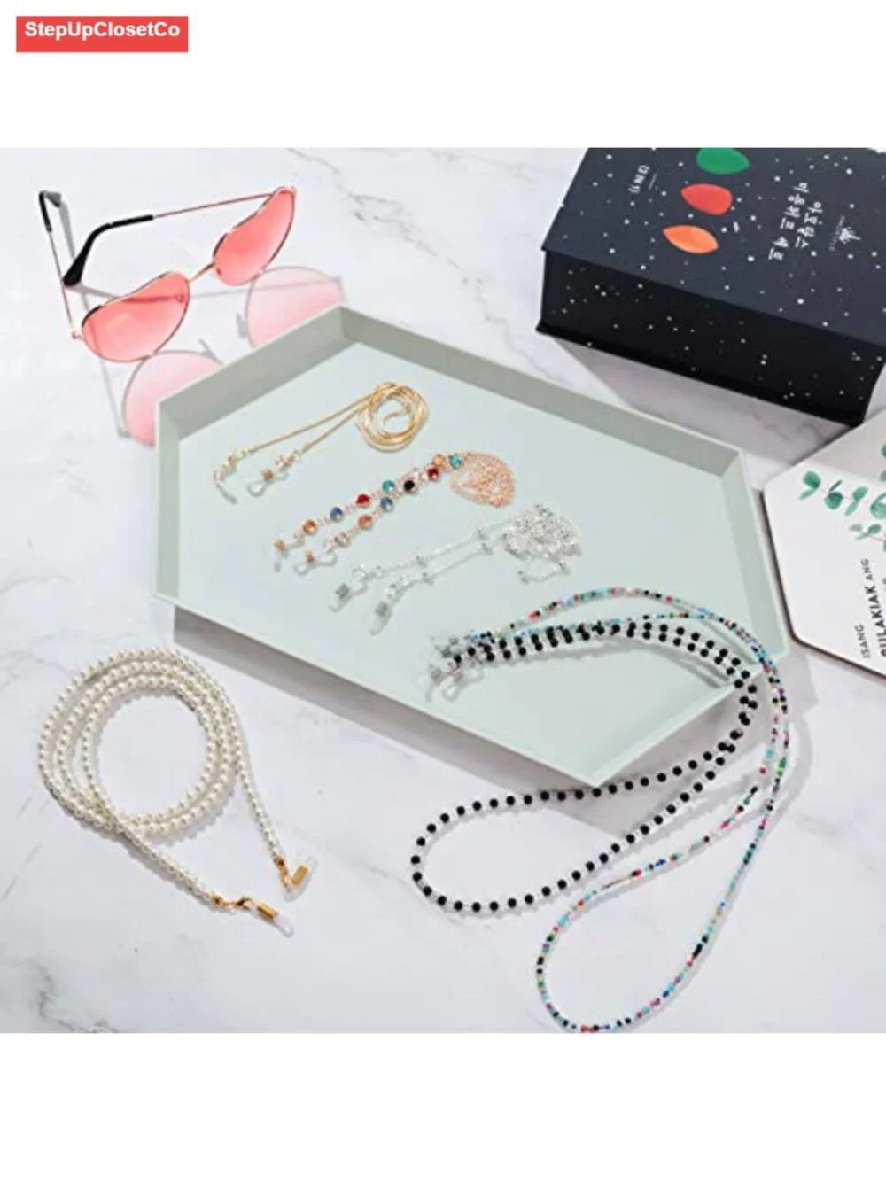 10 Pack Beaded Eyeglass Chains for Women Rhinestone Metal Glasses Strap Holder